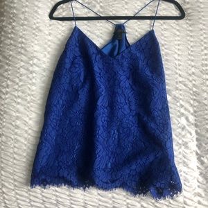 JCrew Blue Lace Tank